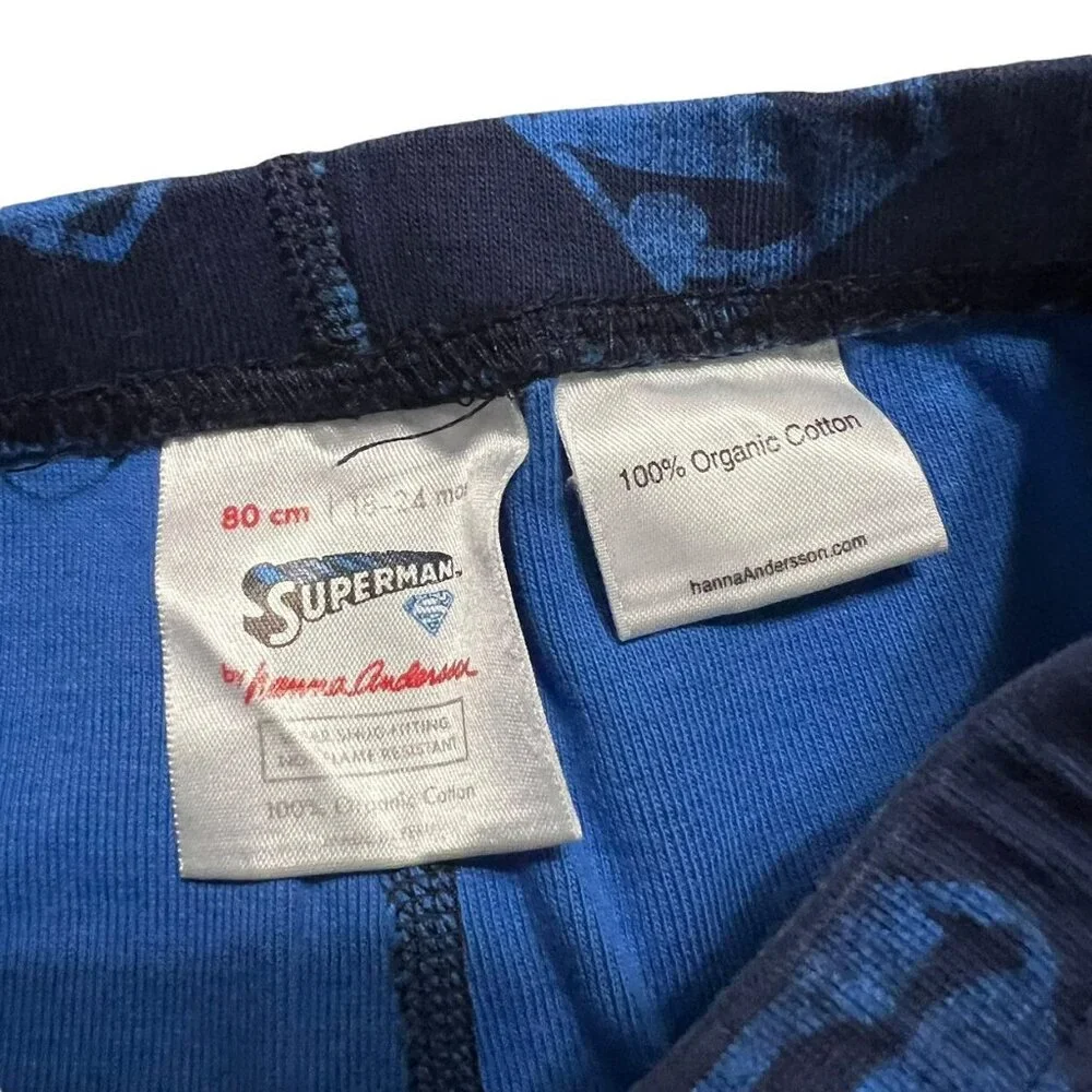 Hanna Andersson Sz 80 (18-24m) Superman Pajamas